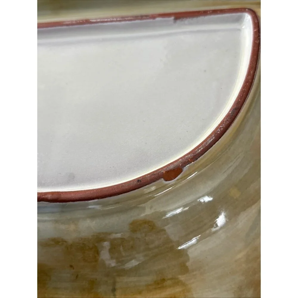 Red Poppy Fields of Provence Ambiance Large 3 Section Serving Platter Plate READ - Picture 3 of 4